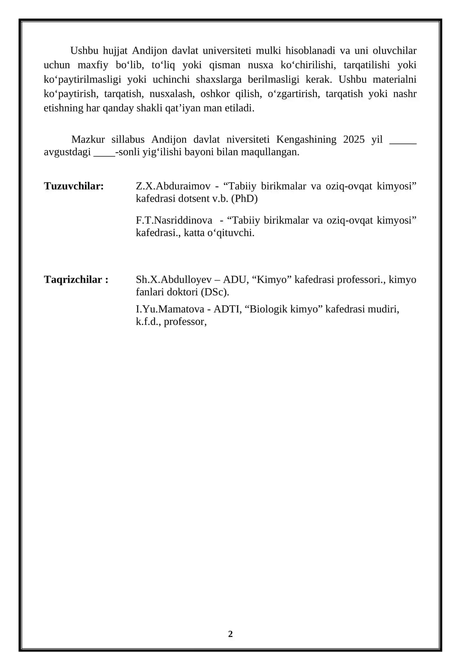 КИМЁ ТАРИХИ 2
