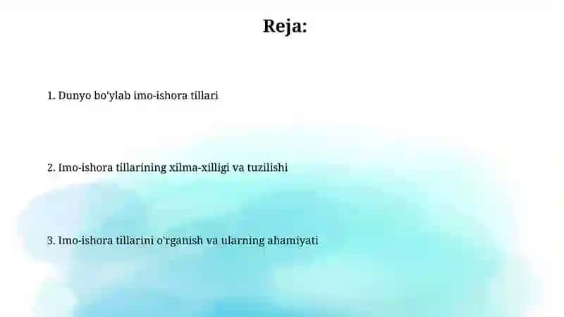 Dunyo bo'ylab imo-ishora tillari 2