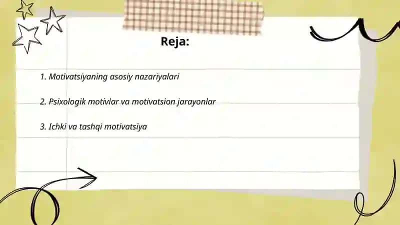 Xorij psixologiyasida motiv va motivatsiya muammosi 2