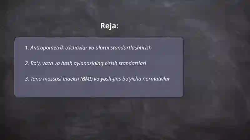 Jismoniy rivojlanishni oʻrganish usullari 2