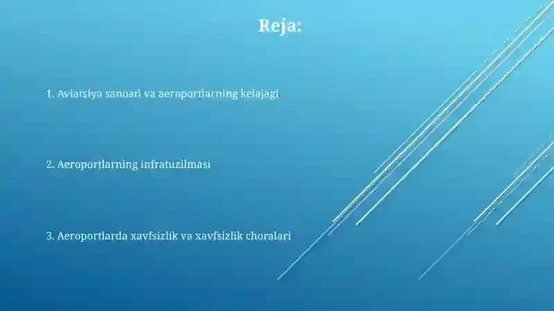 Aviatsiya sanoati va aeroportlarning kelajagi 2