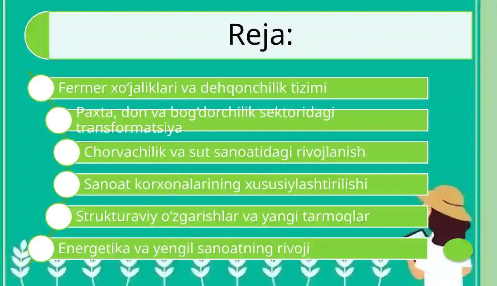 Mustaqillik yillarida qishloq xo'jaligi va sanoat soxasidagi o'zgarishlar 2