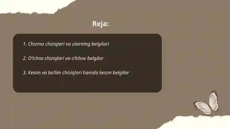 Chizma geometriya va chizmachilikda qabul qilingan belgi, simvolika va qisqartmalar 2