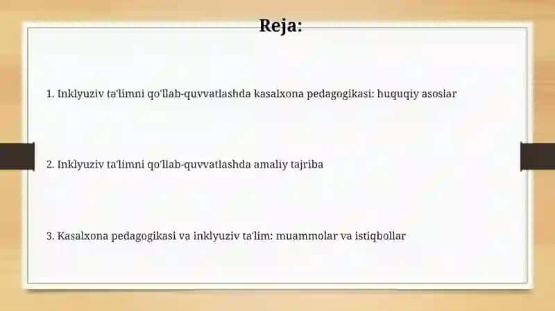 Inklyuziv ta'limni qo'llab-quvvatlashning huquqiy asoslari va amaliy tajribalari 2
