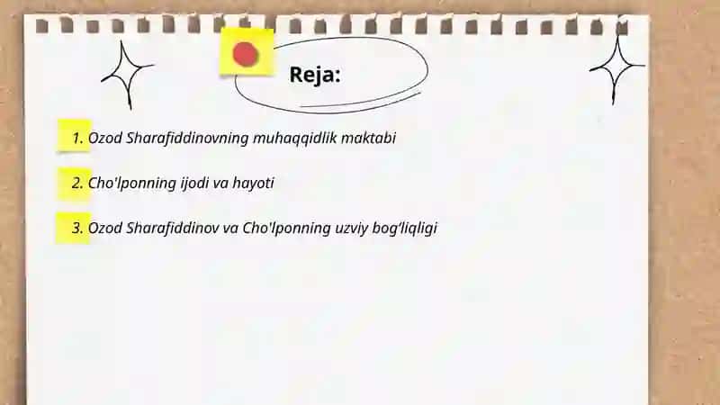 Ozod Sharafiddinovning muhaqqidlik maktabi 2