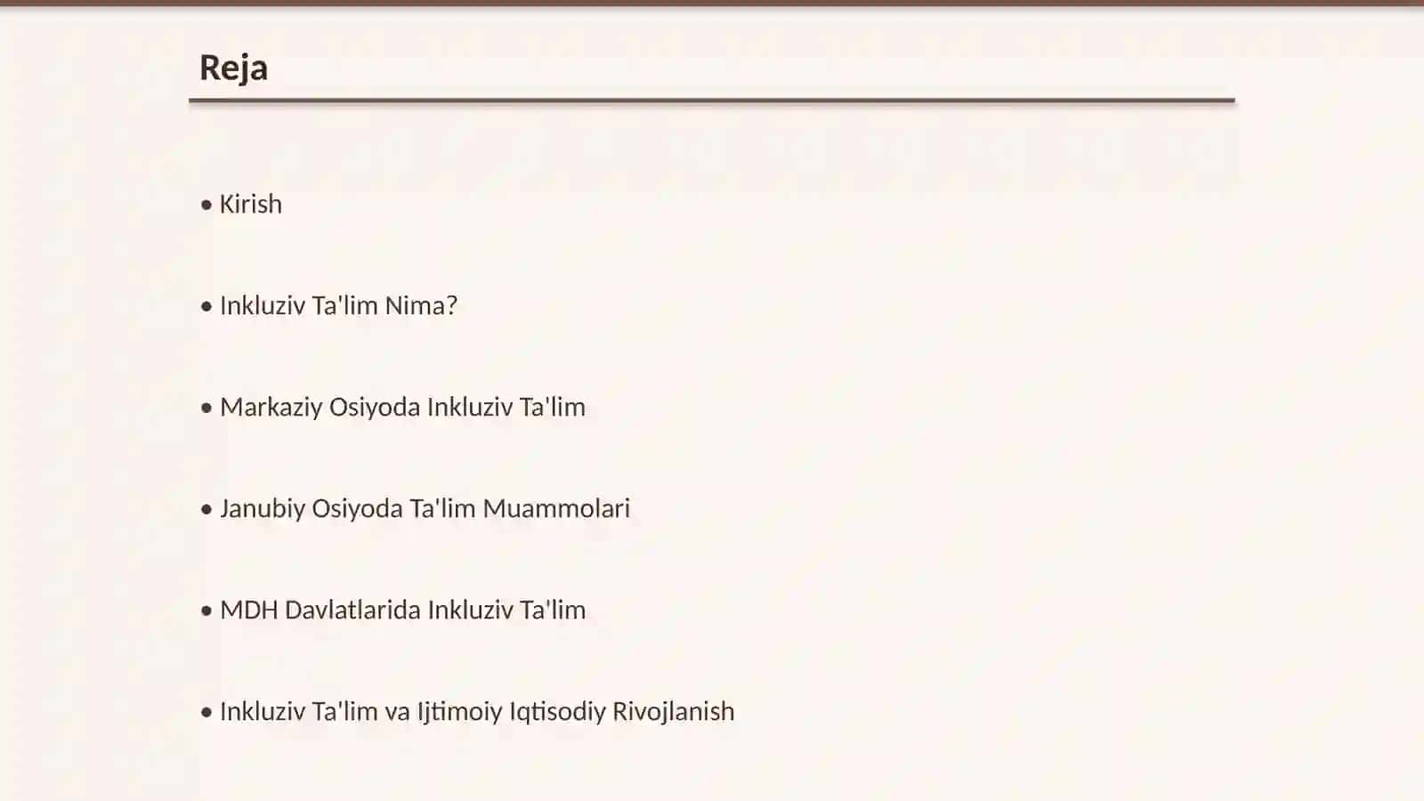 Markaziy Osiyo, Janubiy Osiyo va MDH Davlatlarida Inkluziv Talimni Rivojlanishi 2