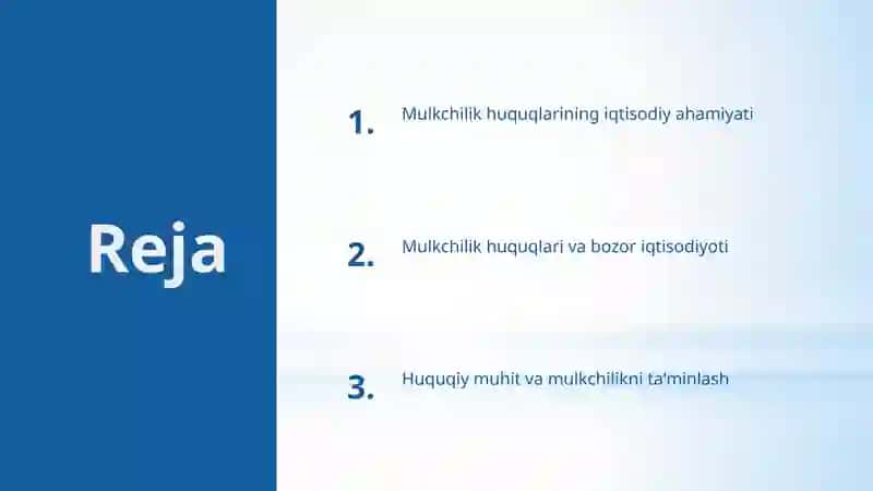 Mulkchilik huquqlarini iqdisodiy asoslash 2