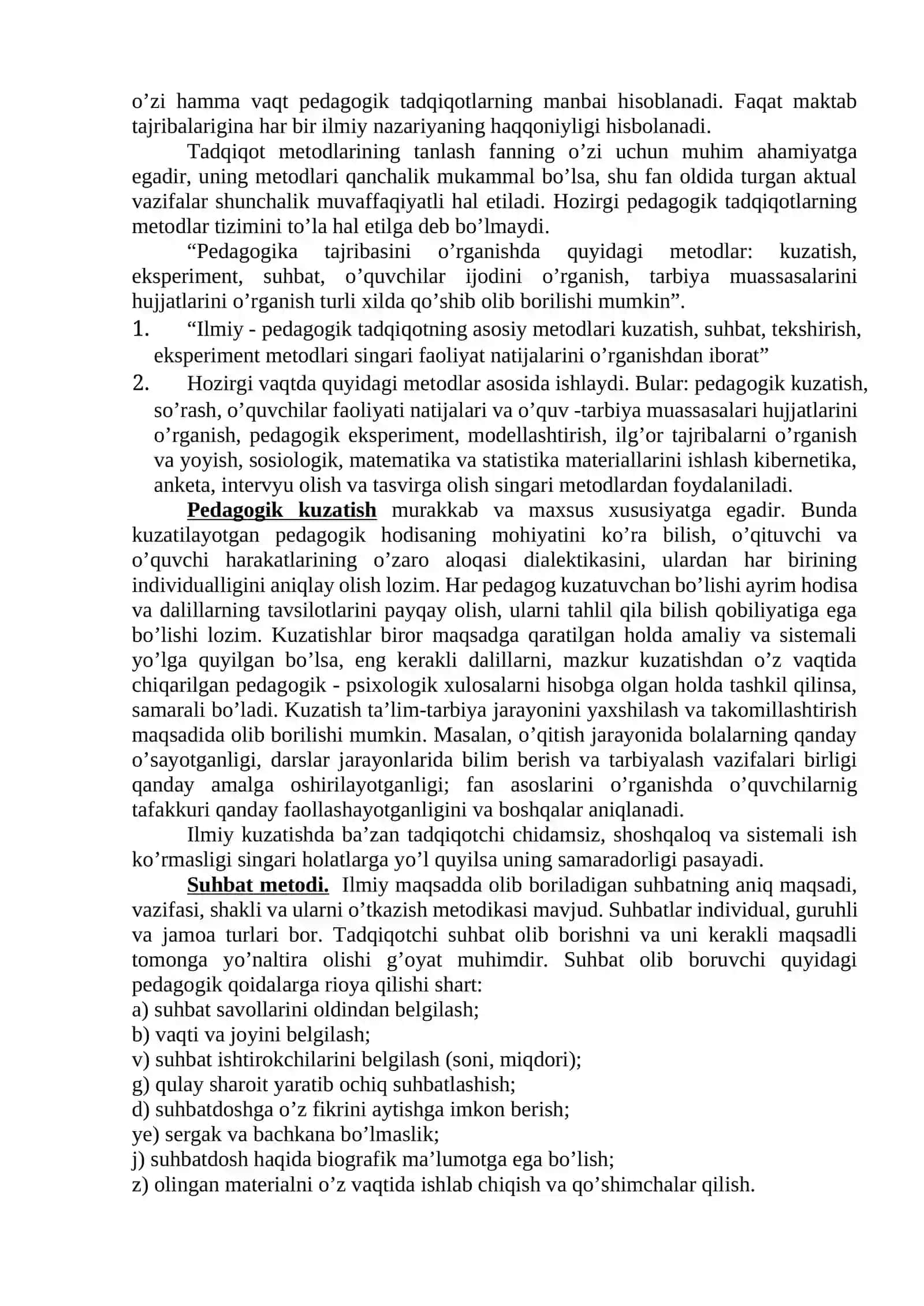 Pedagogikanining metodologik muammosi va tadqiqot metodlari 2