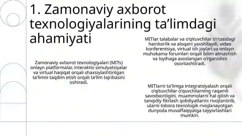 Zamonaviy Axborot Texnologiyalari Imkoniyatlari 2