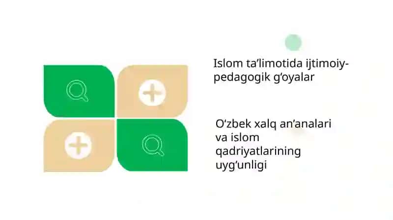 O'zbek xalq pedagogikasi va islom ta'limotida ijtimoiy pedagogik g'oyalari 2