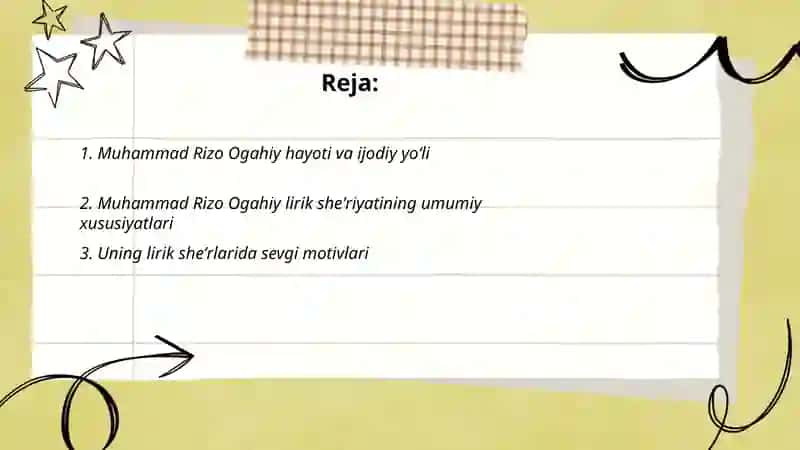 Muhammad Rizo Ogahiy va uning lirikasi 2