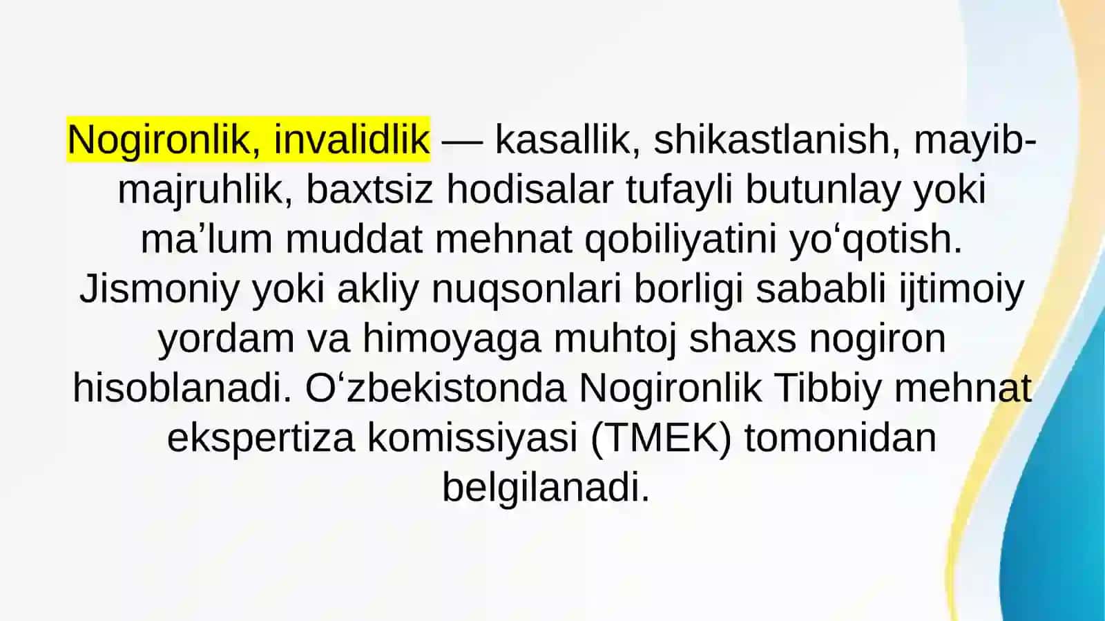 Nogironlik pensiyalari tushunchasi 2