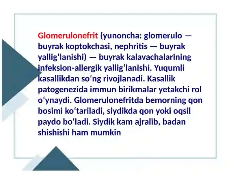 Glomerulonefrit, endokardit, yarali kolit va boshqa kasalliklar kelib chiqishida mikroorganizmlarni ahamiyati 2