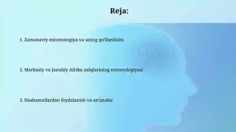 Entalogiya. Markaziy va Janubiy Afrika xalqlari 2