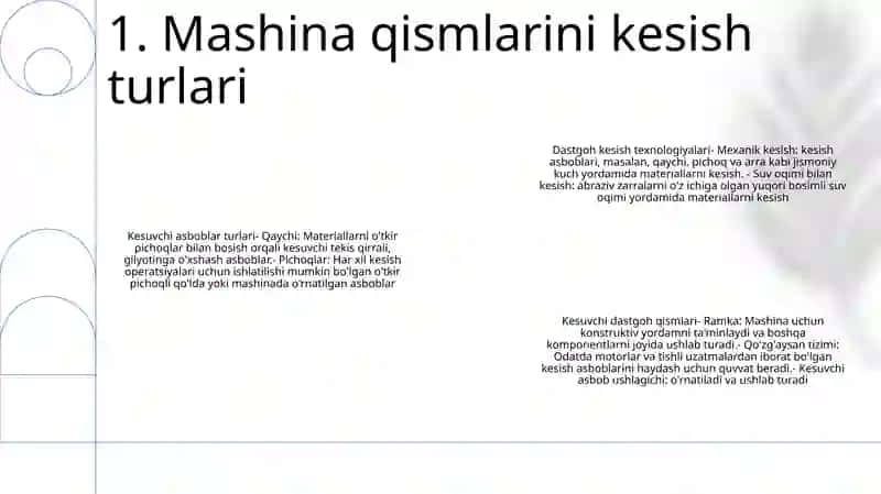 Dastgohning Detallarini YegʻIsh Usullari Turlari Va Texnologiyasi 2