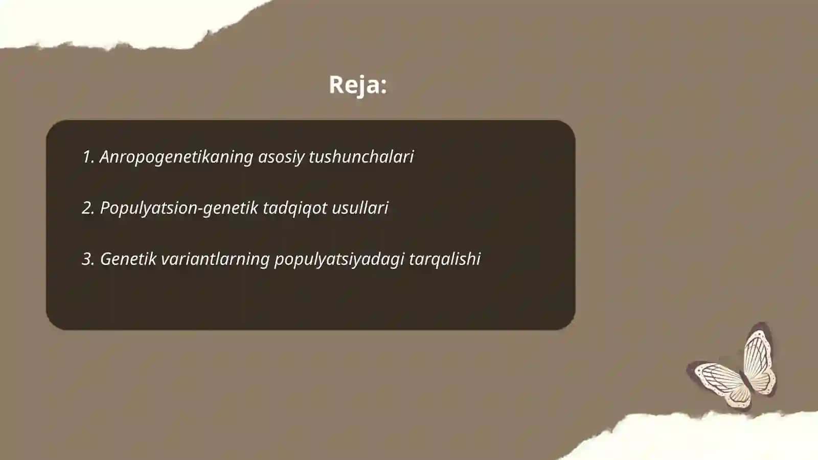 Anropogenetika usullari:populyatsion-statistik usul 2