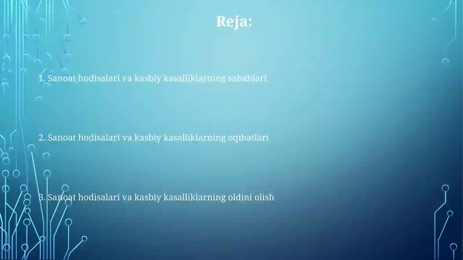 Sanoat hodisalari va kasbiy kasalliklar 2