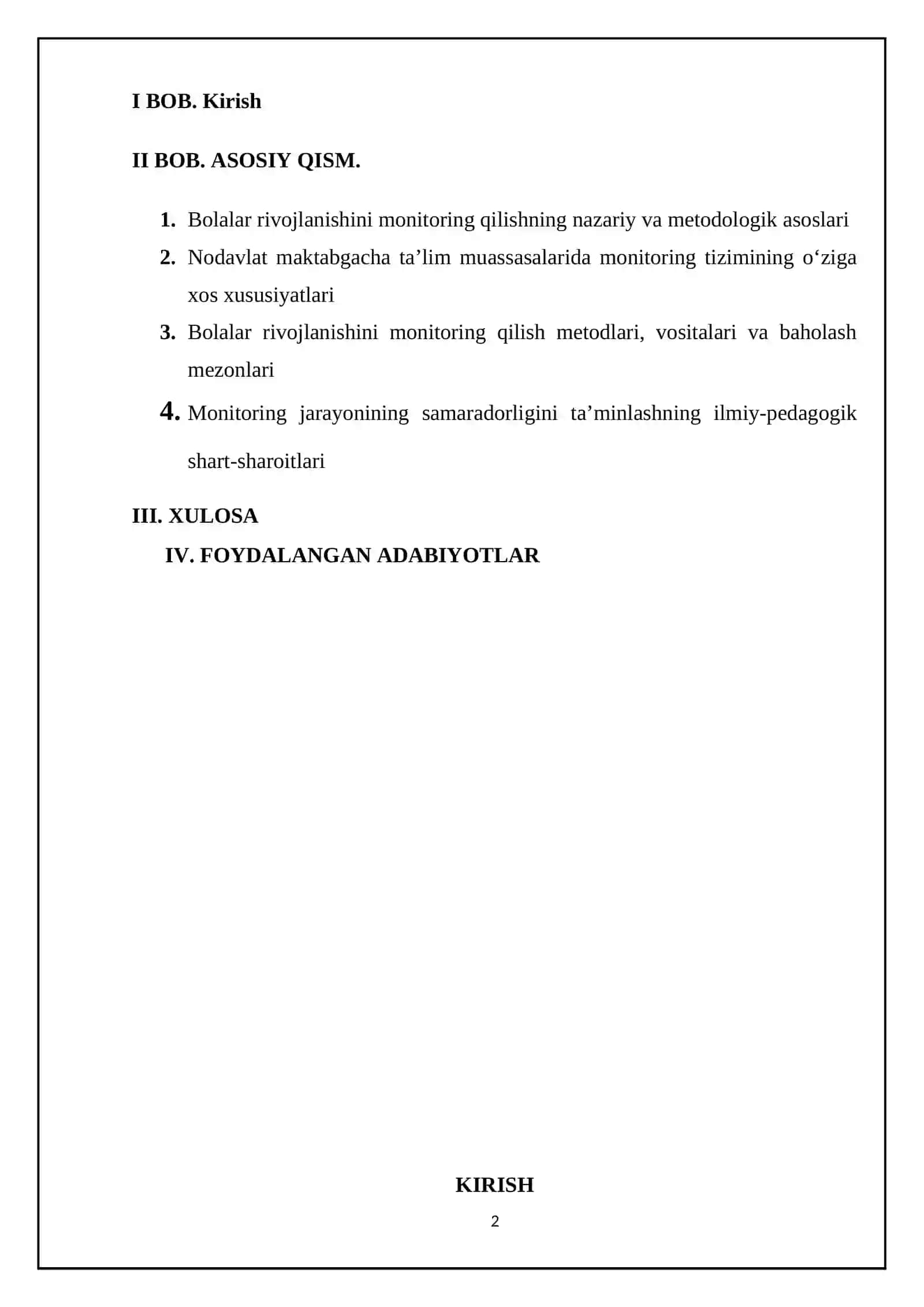 Nodavlat maktabgacha ta’lim muassasalarida bolalar rivojlanishini monitoring qilishning ilmiy asoslari 2