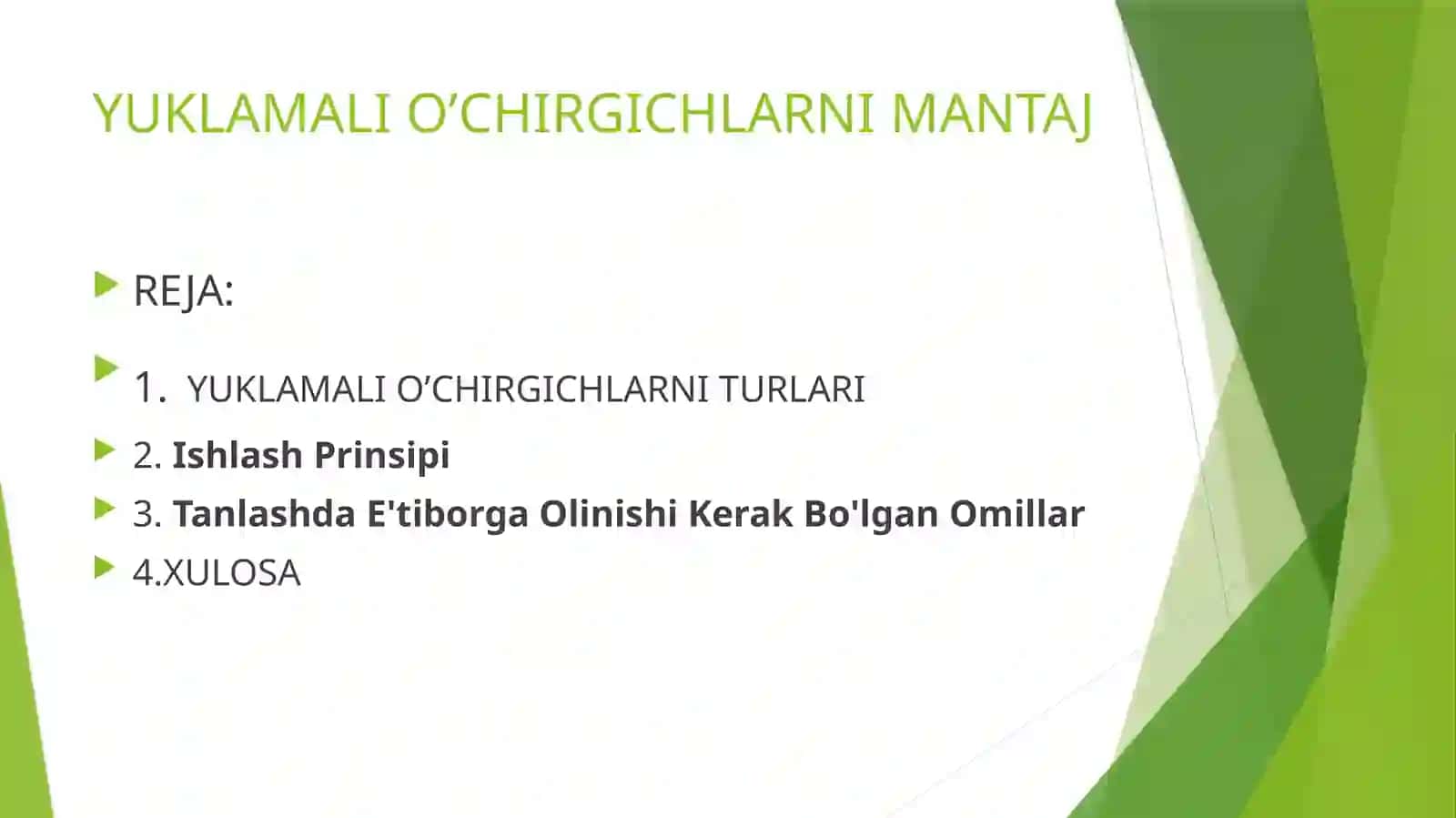 ELEKTR TA’MINOTI TIZIMINING MONTAJI FANIDAN MUSTAQIL ISHI 2