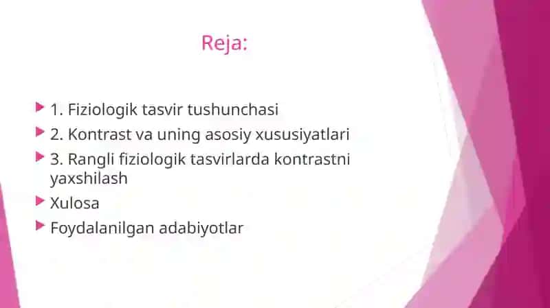 Fiziologik tasvirlar kontrastni yaxshilash usullari 2