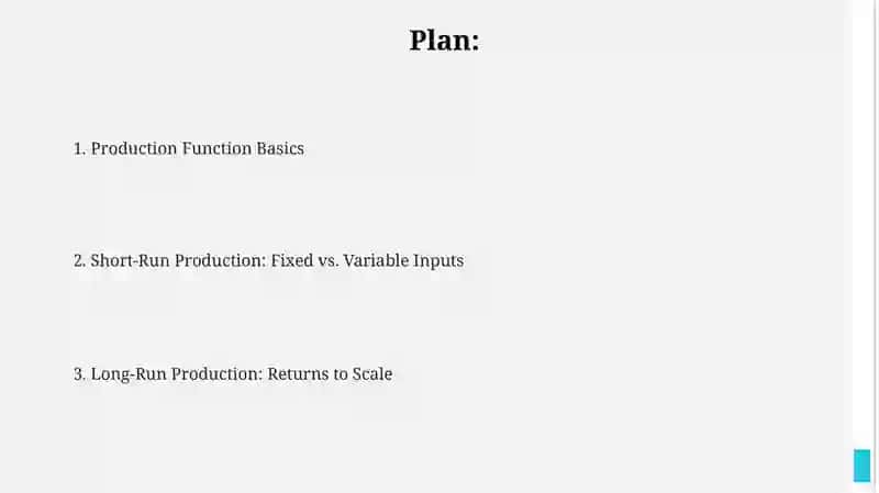 Production Function Fundamentals 2
