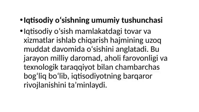 Iqtisodiy o`sishning ummumiy tavsifi va keynscha modellar 2