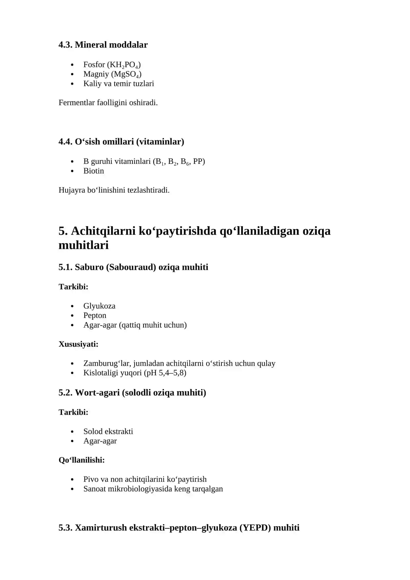 Achitqilarni ko‘paytirish uchun ishlatiladigan oziqa muhitlari 2