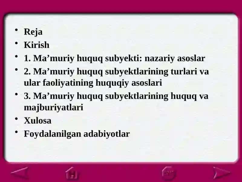 Ma’muriy Huquq Subyekti Tushunchasi 2