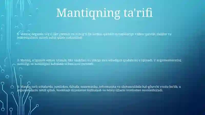 Mantiq Tafakkur Shakllari Va Qonunlarini O‘Rganuvchi 2