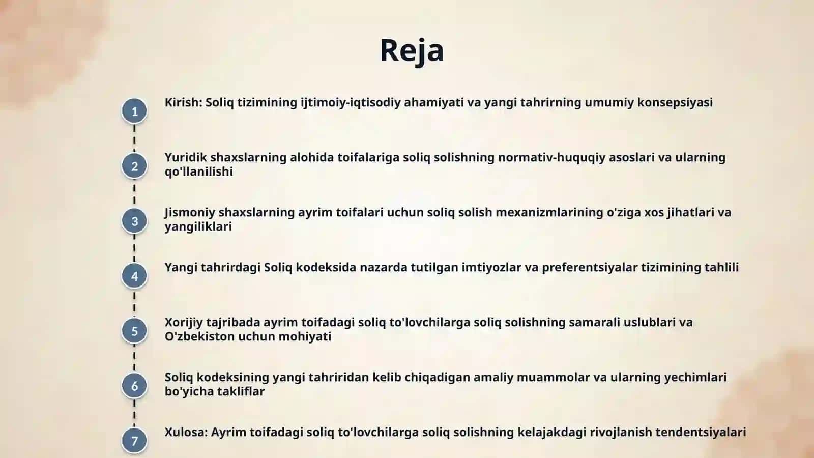 Soliq to‘lovchilarning alohida toifalariga soliq solish 2