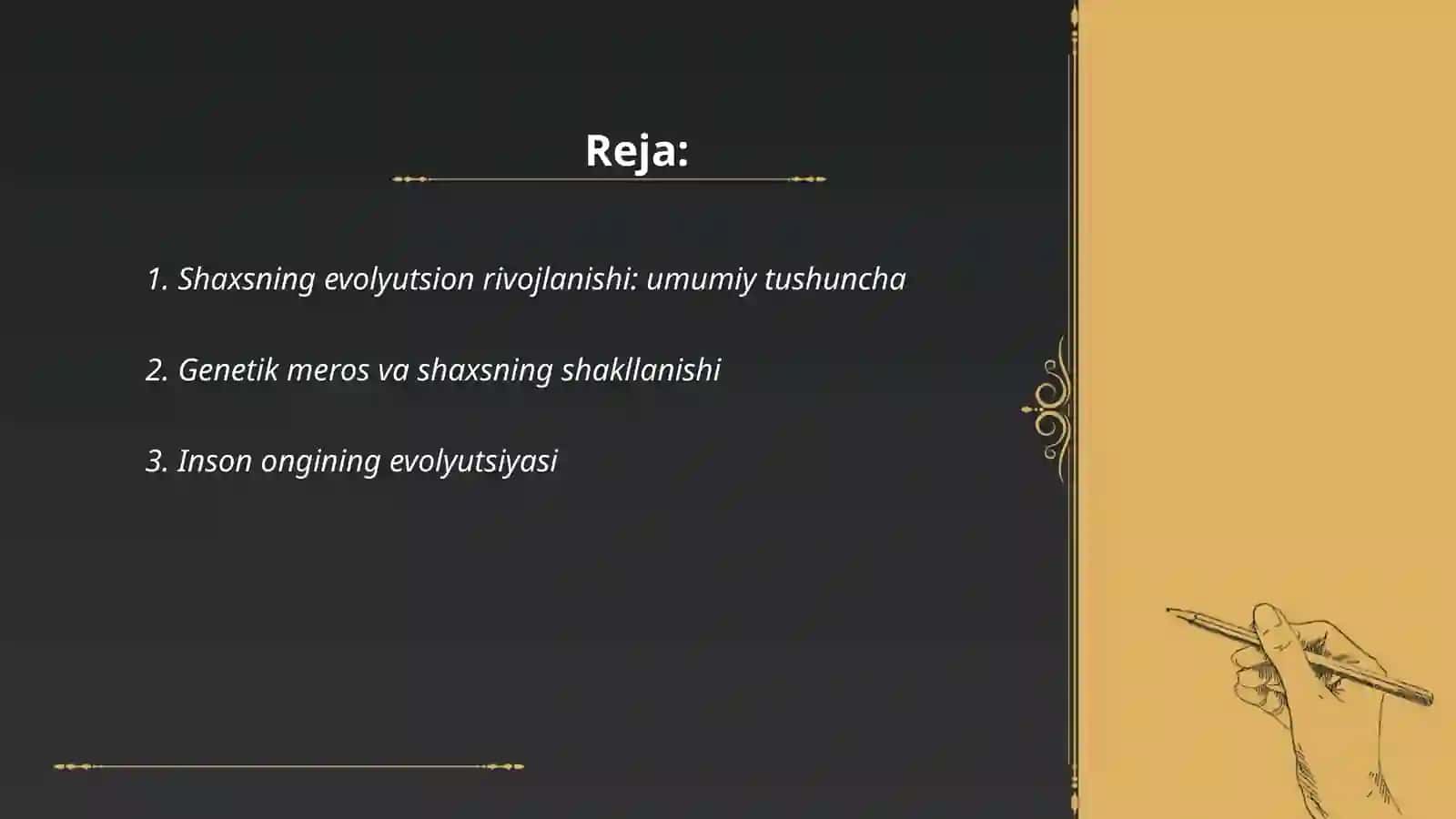 Shaxsning evalutsion jihatdan rivojlanish togrisida taqdimot tayorlash 2