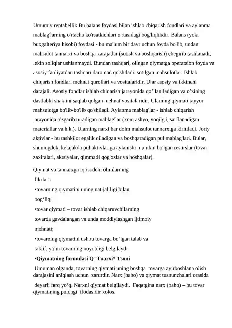 Xarajat va smeta qilish usullari ularning ahamiyati 2
