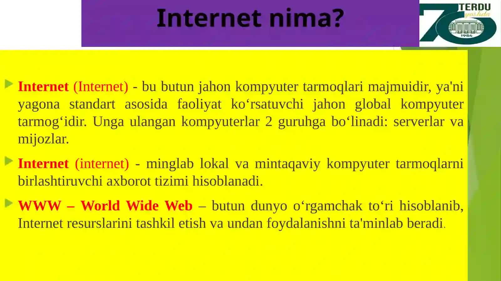 Internet va uning tarixchi uchun imkoniyatlari 2