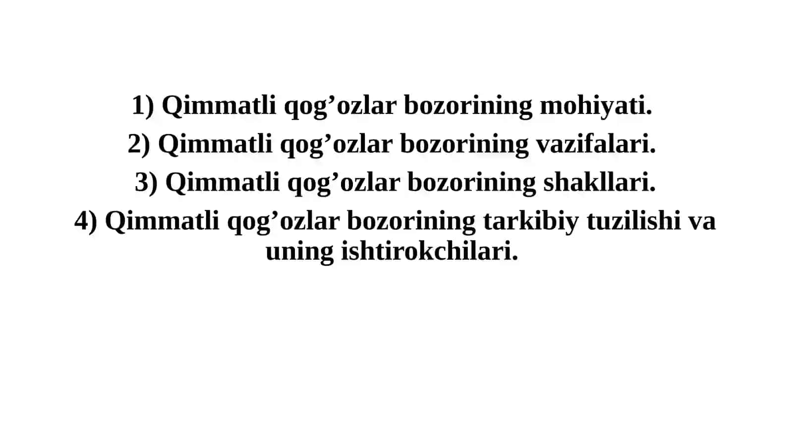 Qimmatliqog‘ozlarbozoriningmohiyativauningtarkibiytuzilmasi 2