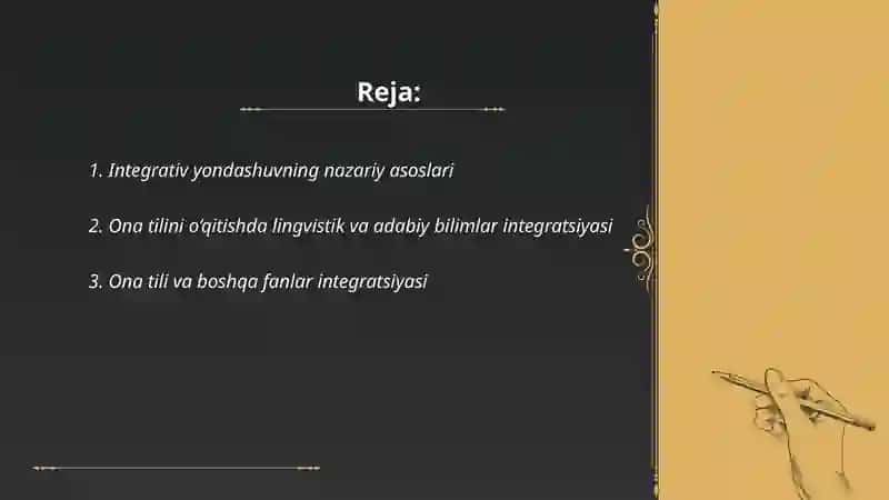 Ona tili o qitishda integrativ yondashuv 2