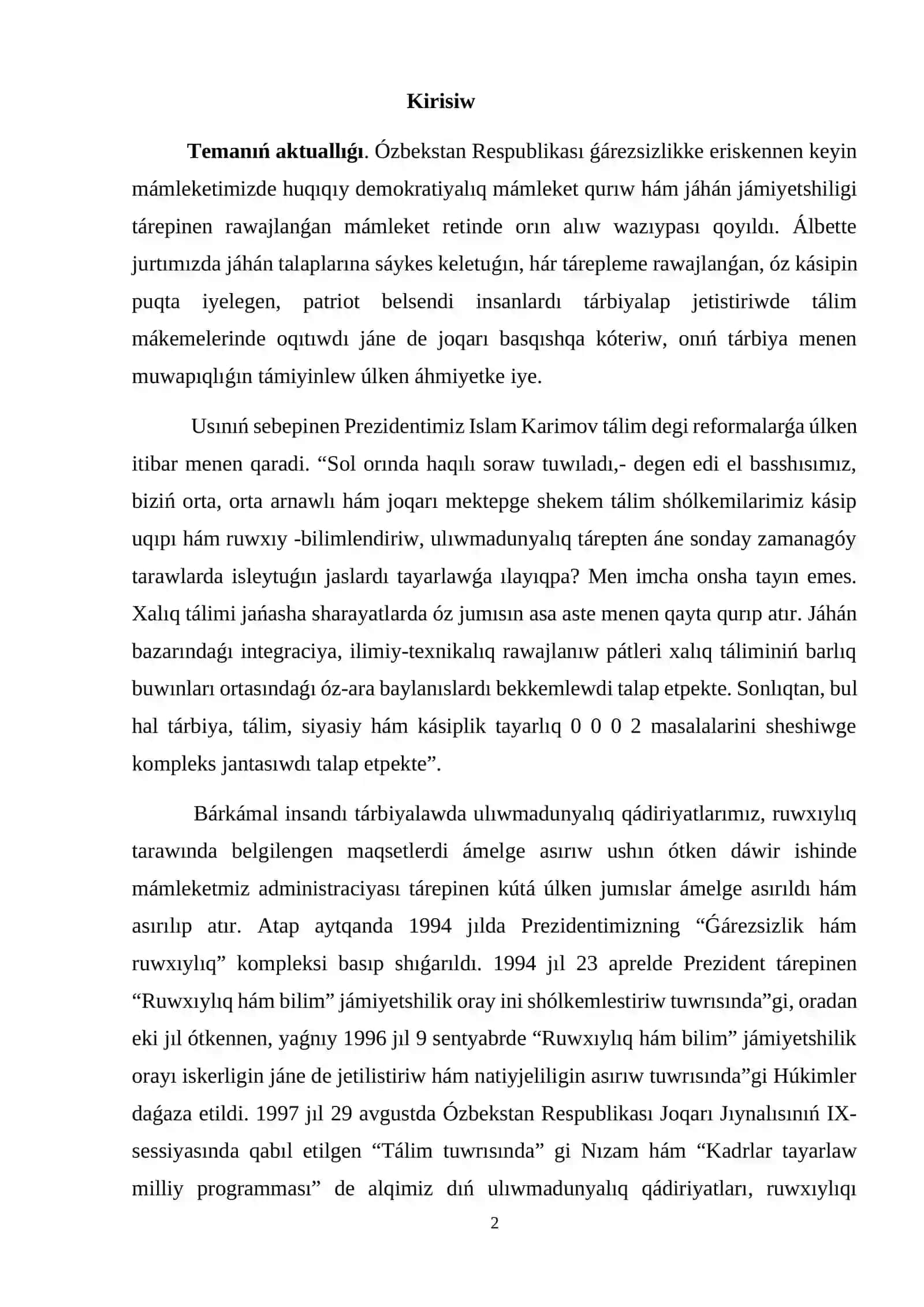 Mektepke shekemgi tálim jasındaǵı balalarǵa aqılıy tárbiya beriw usılı hám metodları 2