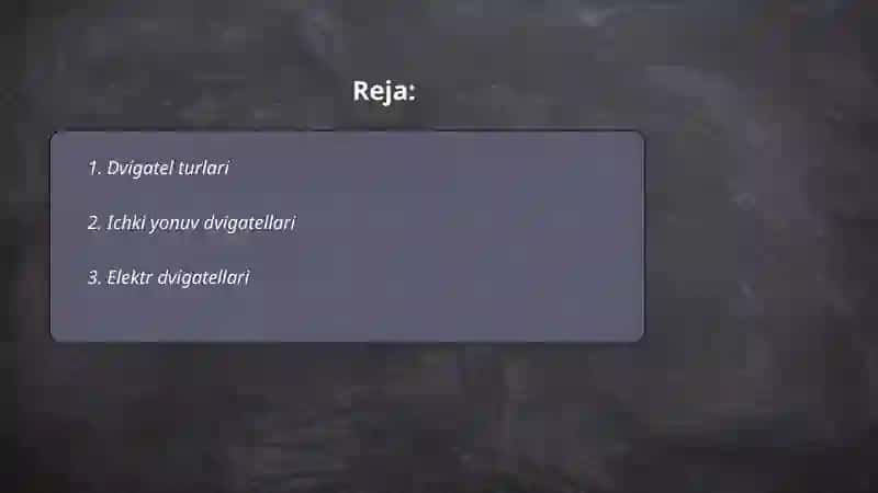 Dvigatel haqida 2