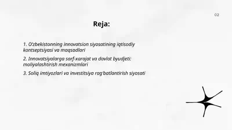 O‘zbekistonning innovatsion siyosatining iqtisodiy asoslari 2