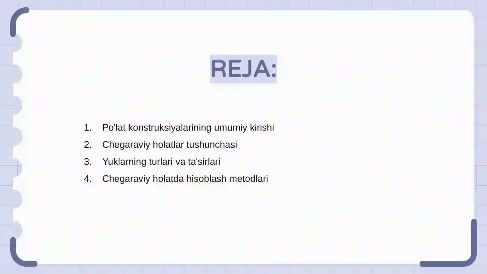 Po'lat konstruksiyalarini chegaraviy holatlar boyicha hisoblash 2