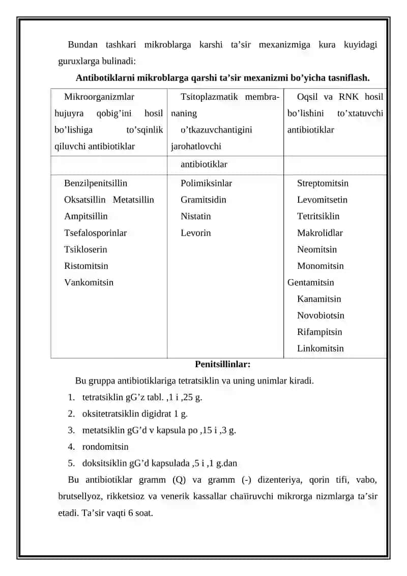 Antibiotiklar ishlab chiqarishdagi mehnat gigiyenasi 2