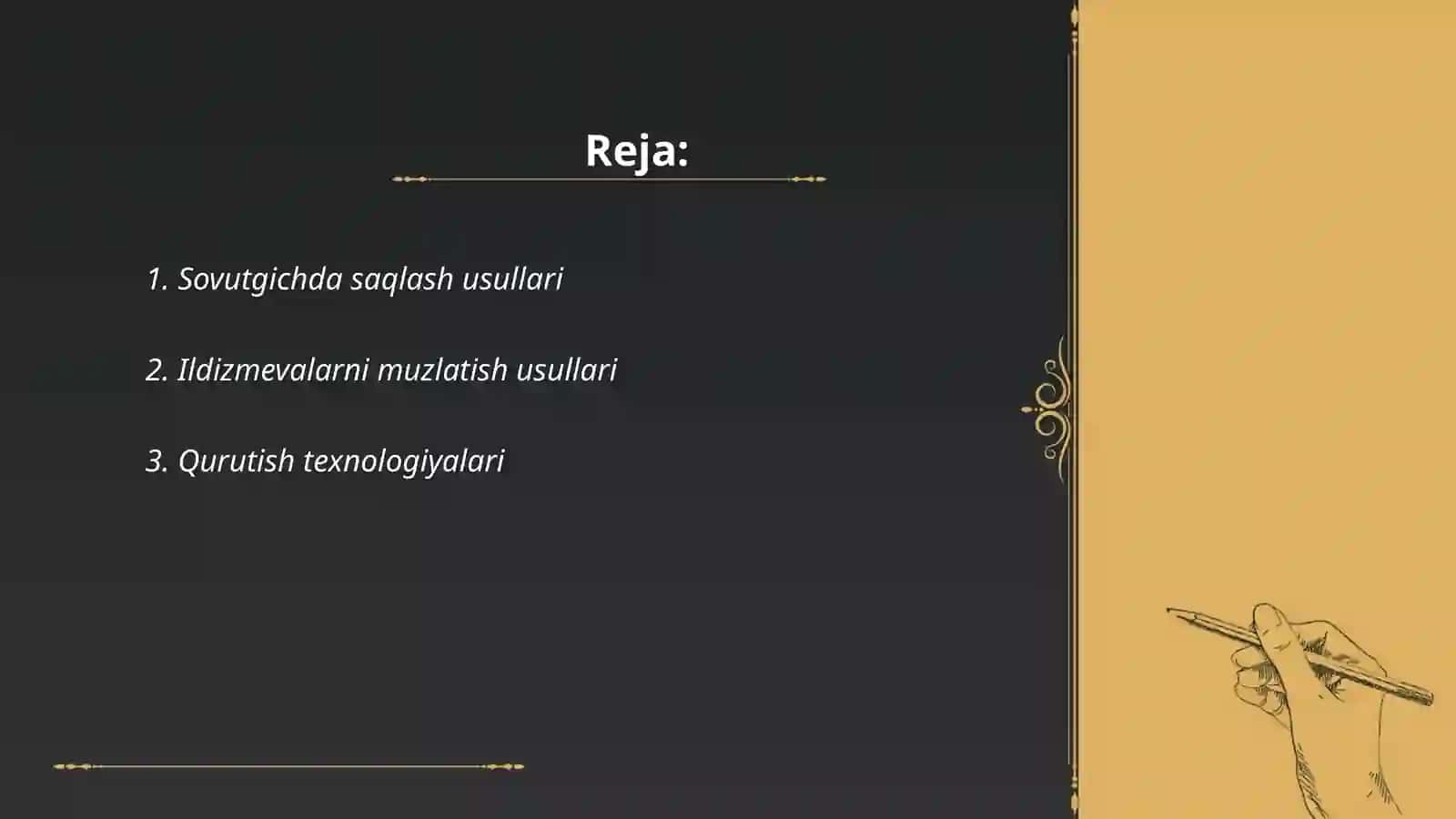 Sovutgichda saqlash usullari 2