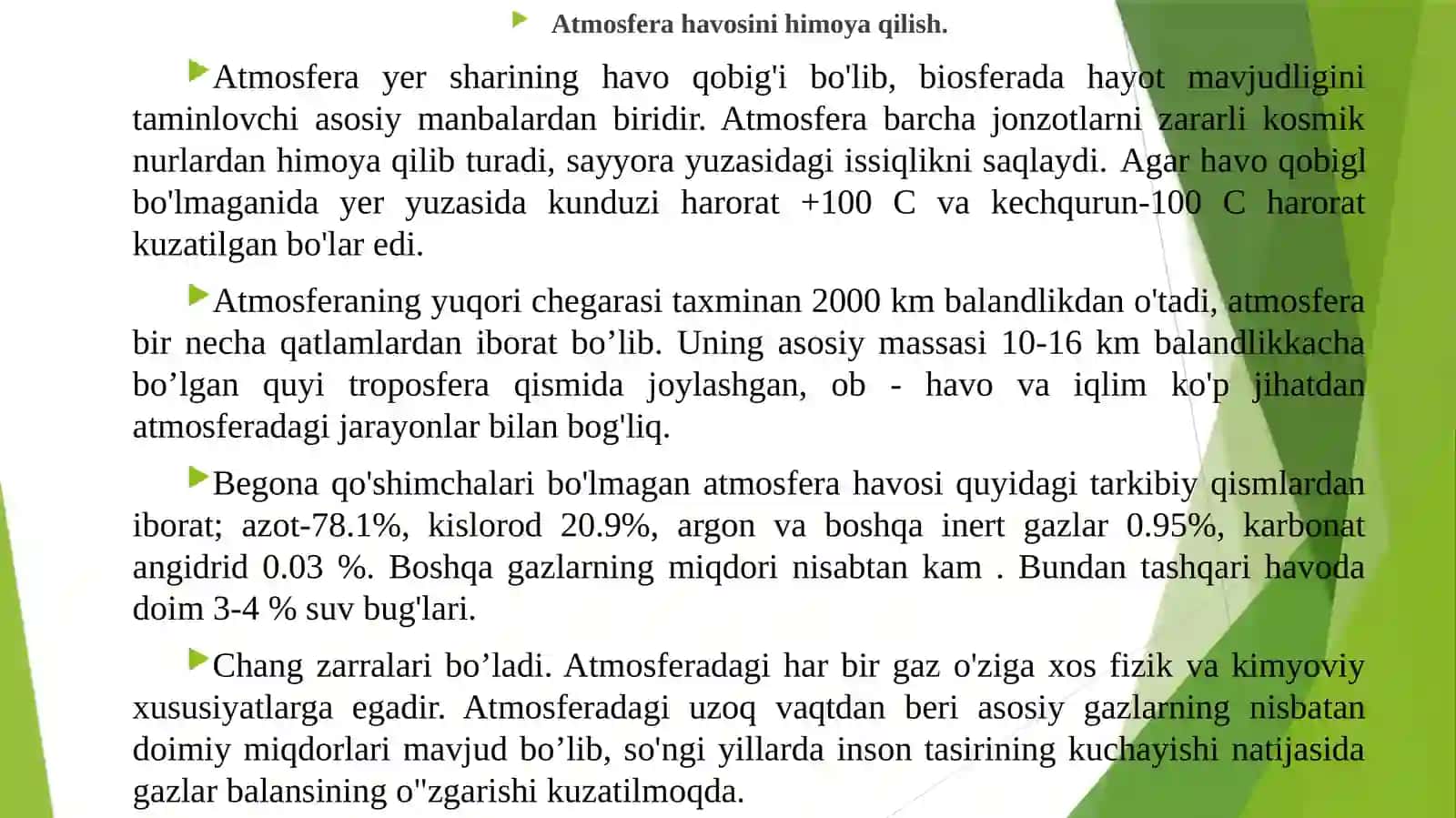 Avtomobil yo‘llarimuhandisligida atrof-muhitning tarkibiy qismlarini muhofaza qilish va tabiiy resurslardan oqilona foydalanish chora-tadbirlari 2