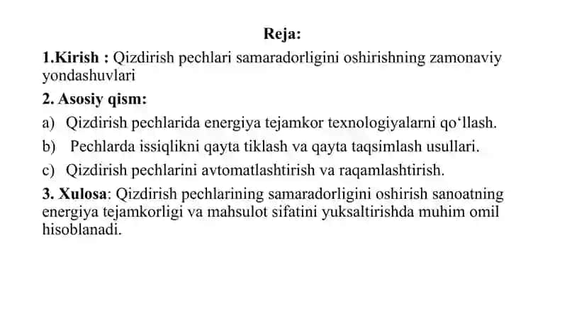 Qizdirish pechlari samaradorligini oshirishning zamonaviy usullari 2