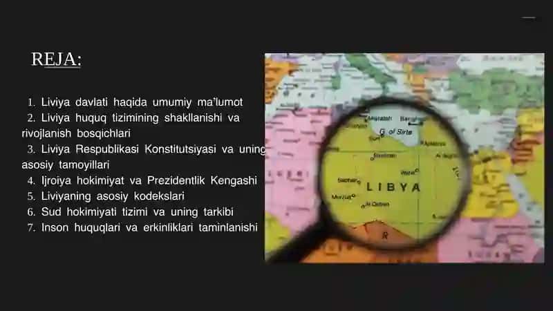 LIVIYA MAMLAKATI HUQUQ TIZIMINI O’RGANISH 2