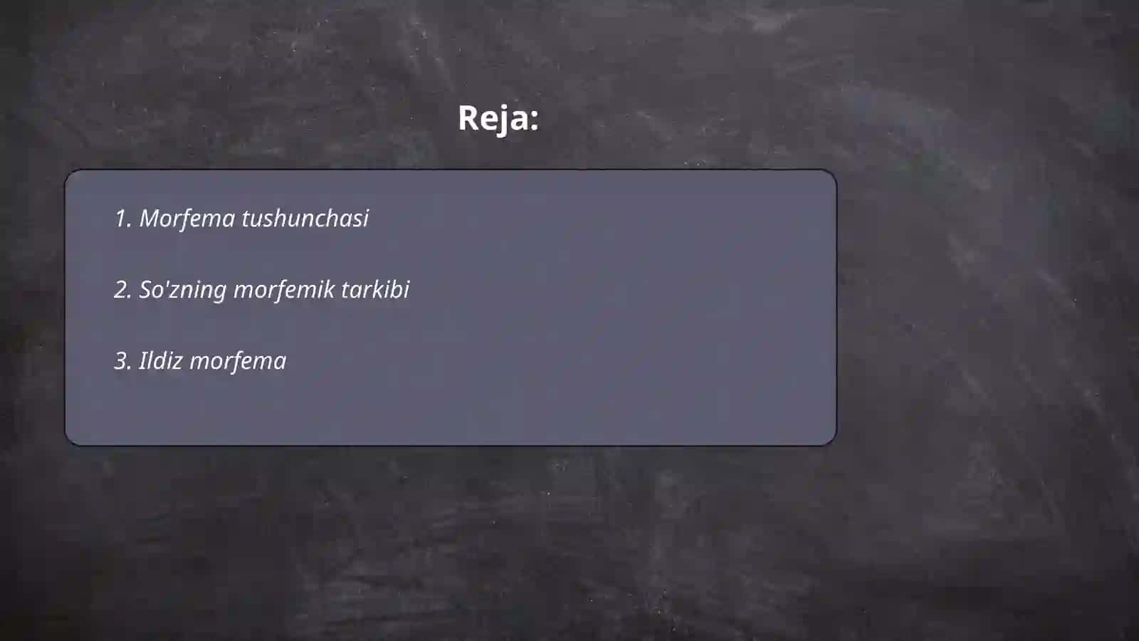 Soʻzning morfemik tarkibi boʻlimidagi mavzularni oʻrganish yuzasidan 1-4-sinflar uchun metodik tavsiyalar ishlab chiqish 2