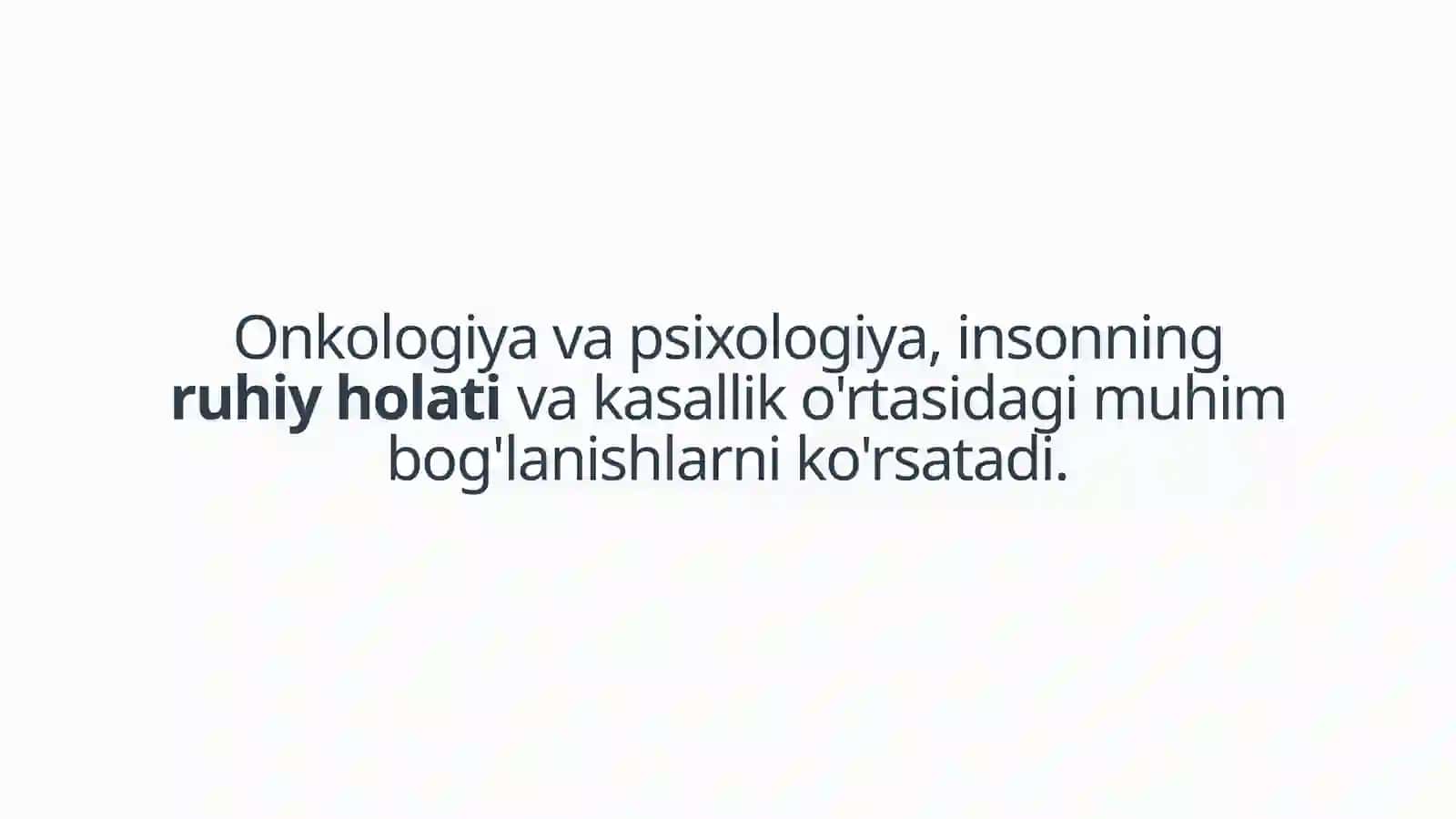 Onkologik kasallik va psixologiya 2
