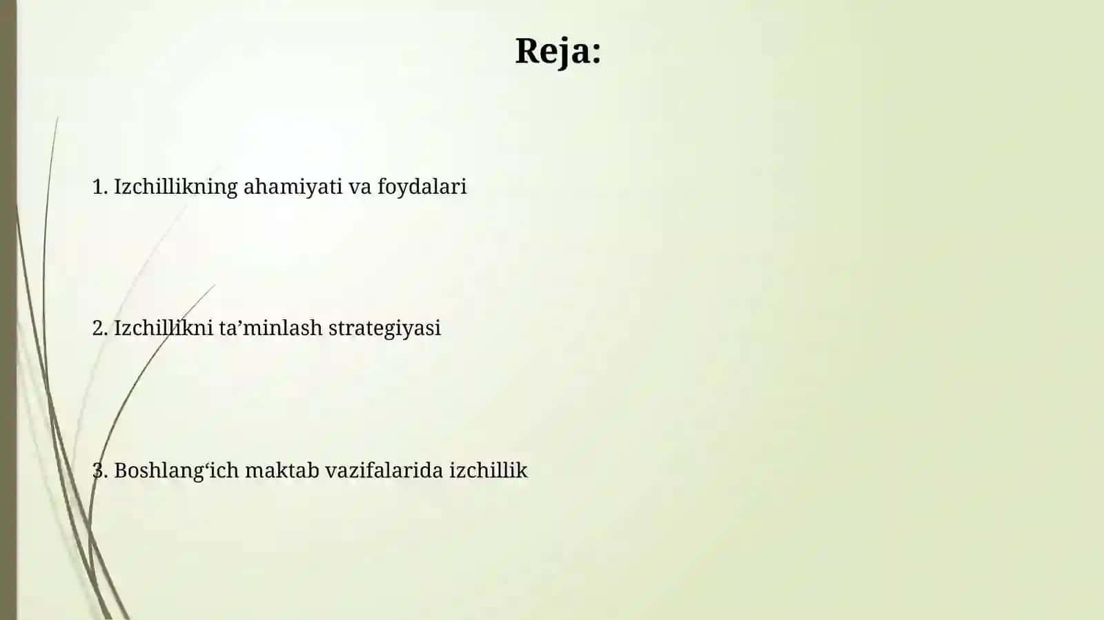 Izchillik va motivatsiya 2