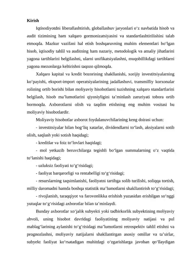 Korxona operatsion faoliyatining tahlili va uning muhim jihatlari 2