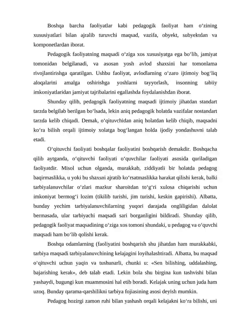 Pedagogik faoliyat turlari 2