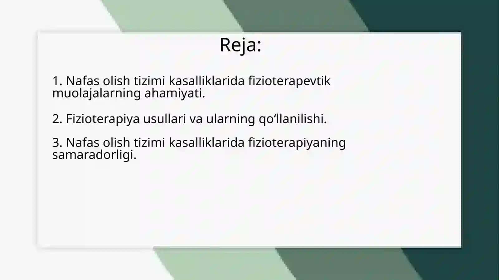 Nafasolishtizimikassalilklardafizoterapeftikmuolaja 2